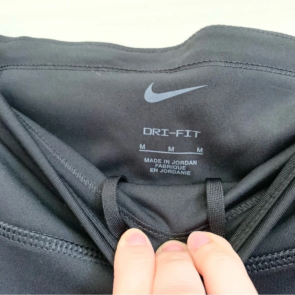 Nike DRI-FIT Black Pocket Sports Athletic Workout Leggings US Medium